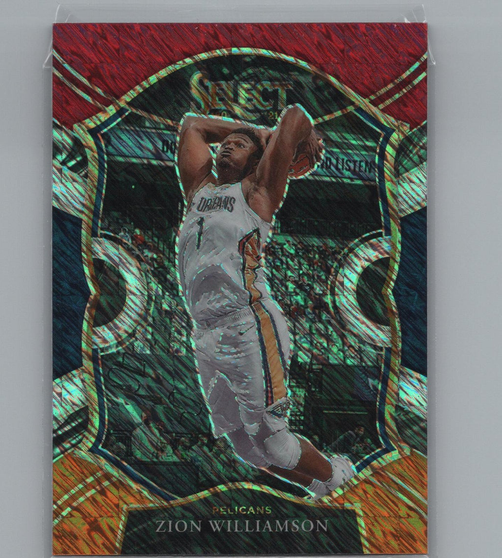 2020-21 Panini Select #1 Zion Williamson Red Wave Prizm