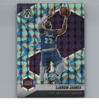 2020-21 Panini Mosaic #81 LeBron James Mosaic Reactive Blue