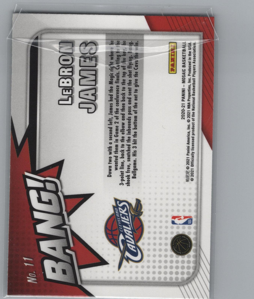 2020-21 Panini Mosaic #11 LeBron James Bang!