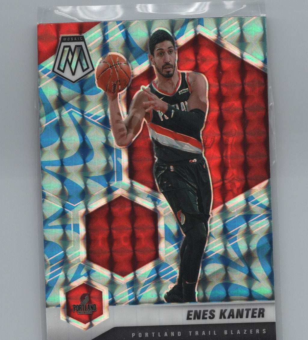 2020-21 Panini Mosaic #120 Enes Kanter Mosaic Reactive Blue