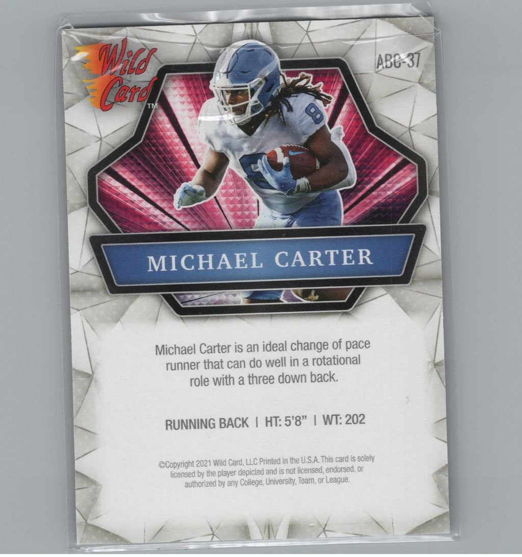 2021 Wild Card Alumination #ABC-37 Michael Carter Black