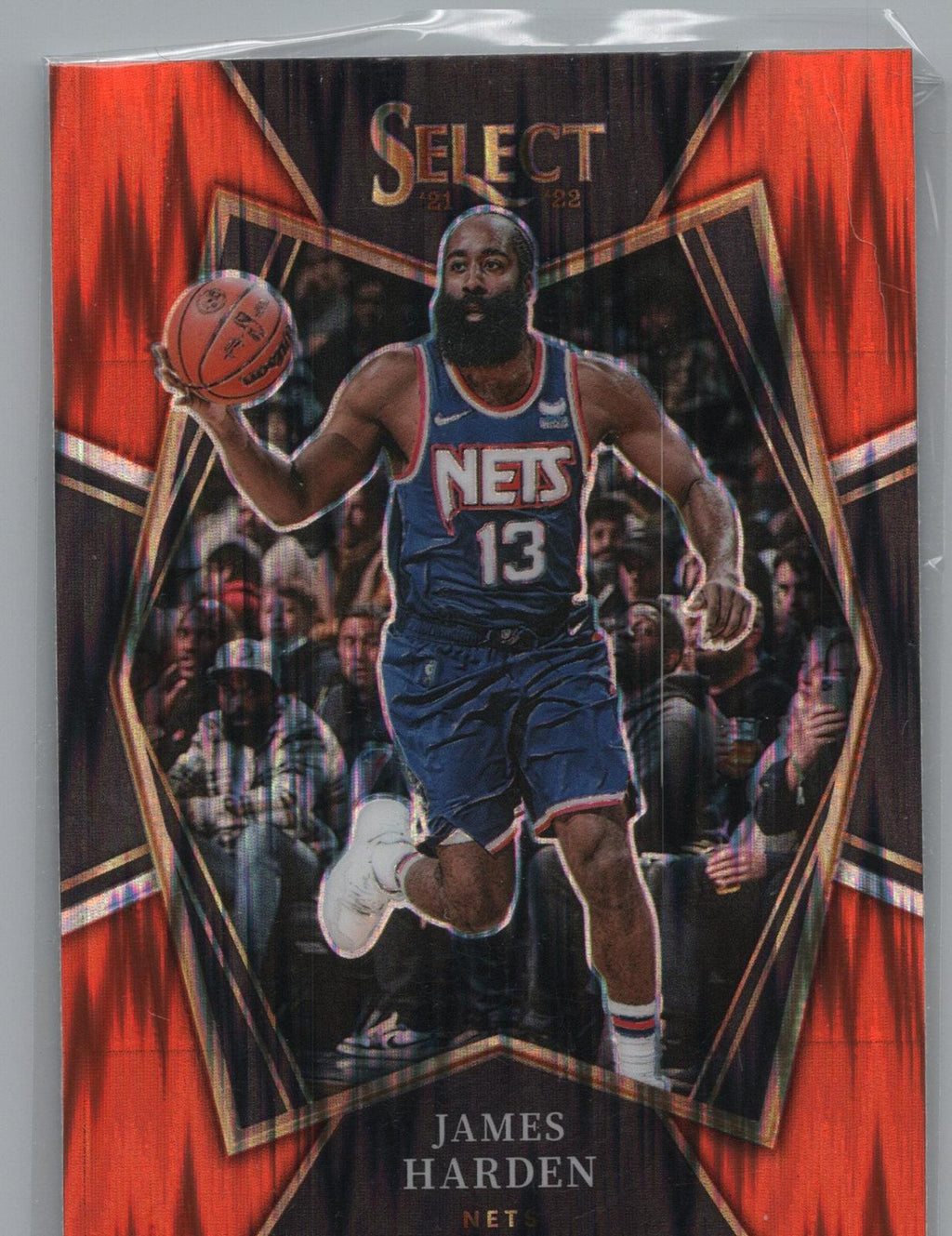 2021-22 Panini Select #132 James Harden Orange Flash Prizm