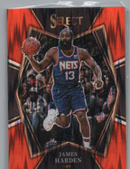 2021-22 Panini Select #132 James Harden Orange Flash Prizm