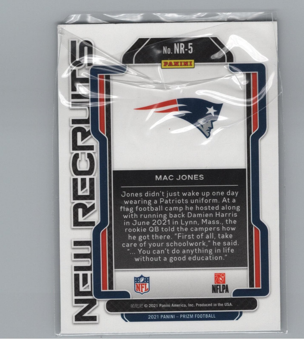 2021 Panini Prizm #NR-5 Mac Jones New Recruits
