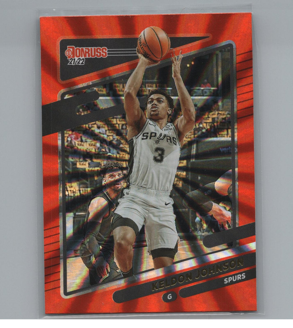 2021-22 Donruss #104 Keldon Johnson red laser