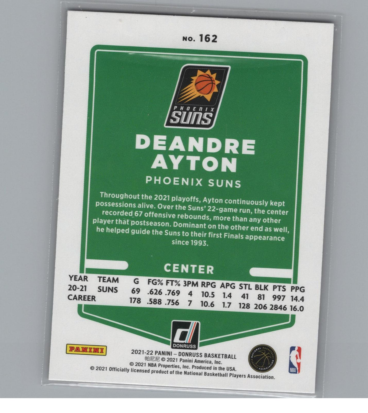 2021-22 Donruss #162 Deandre Ayton Holo Orange Laser