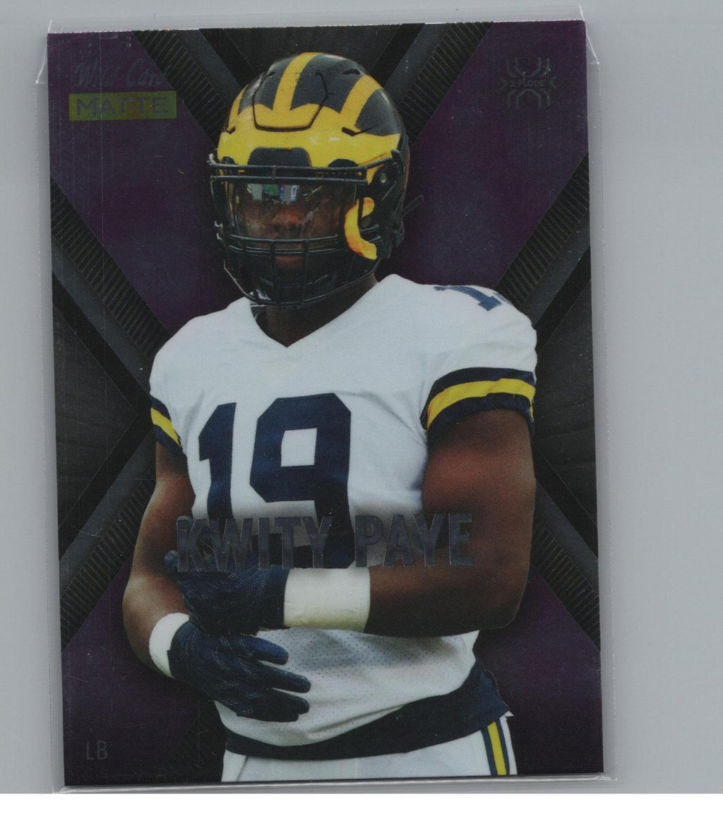 2021 Wild Card Matte #MXP-15 Kwity Paye X-Plode Silver/Black Black Matte in Gold