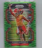 2021 Panini Prizm #396 Shane Buechele Neon Green Pulsar