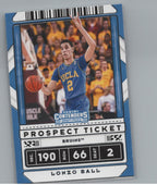 2020 Panini Contenders Draft Picks #46b Lonzo Ball Game Ticket Red