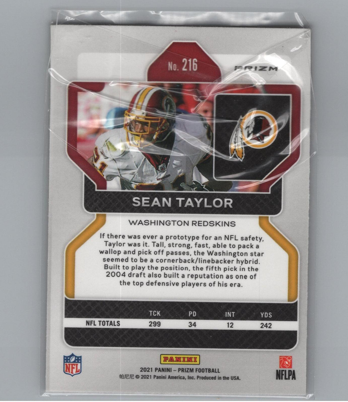 2021 Panini Prizm #216 Sean Taylor Lazer