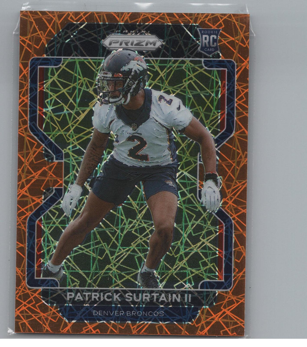 2021 Panini Prizm #374 Patrick Surtain II Orange Ice