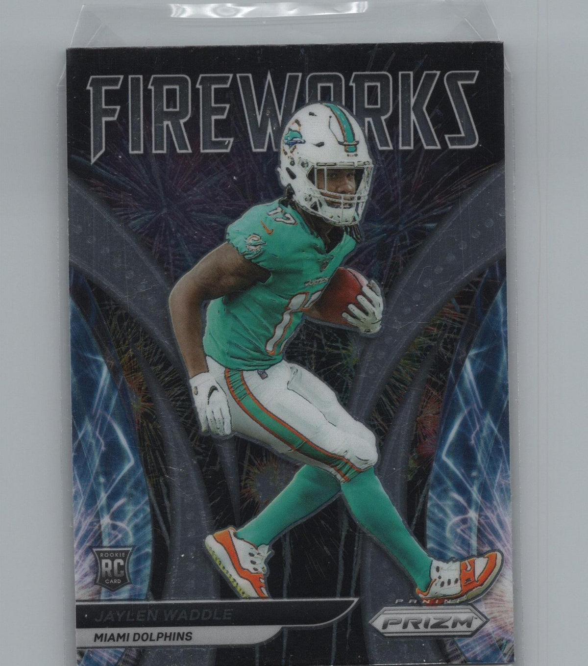 2021 Panini Prizm #F-5 Jaylen Waddle Fireworks