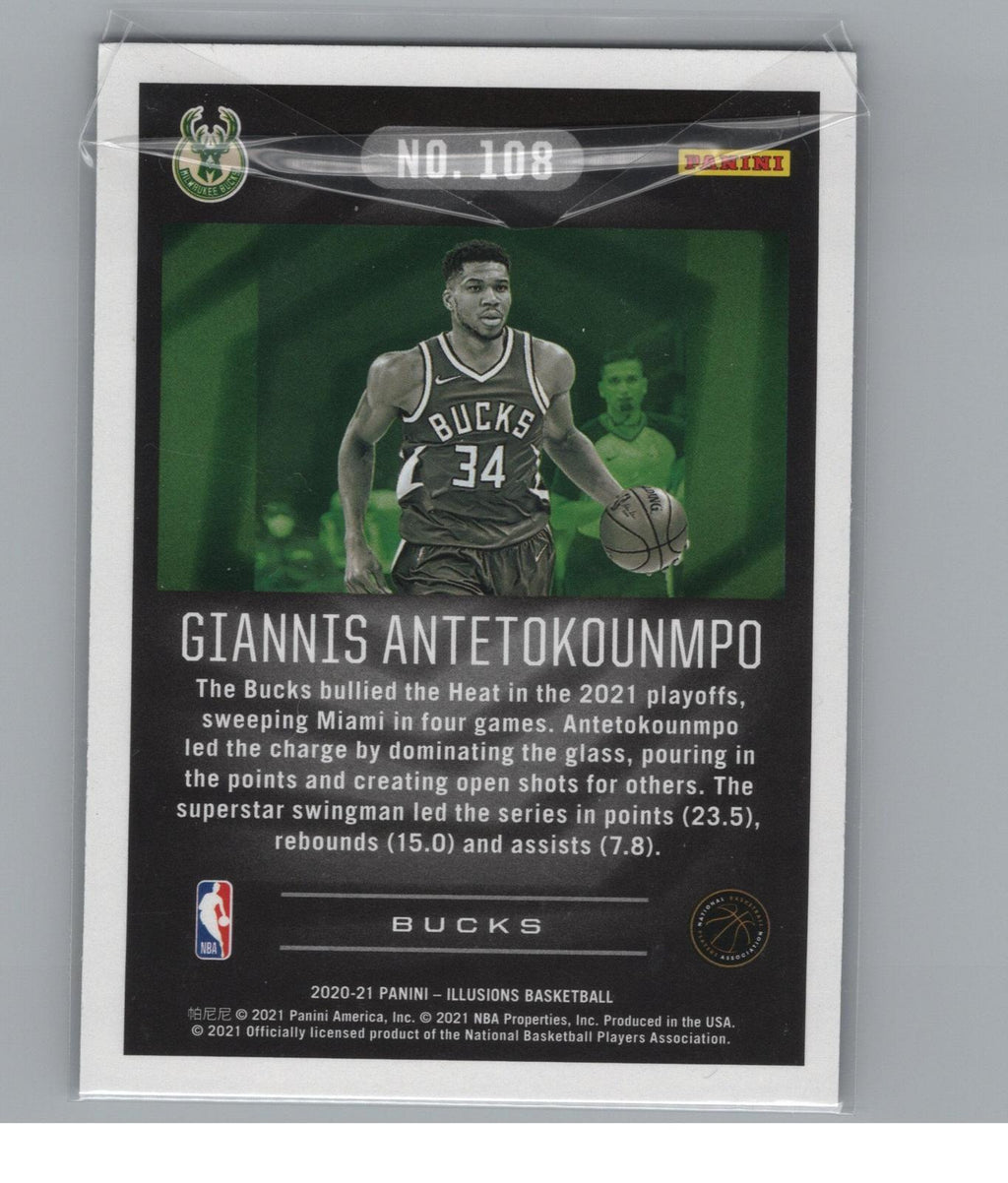 2020-21 Panini Illusions #108 Giannis Antetokounmpo Emerald