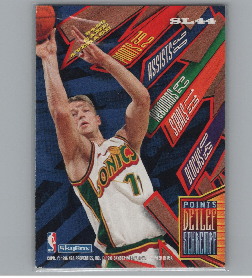 1995-96 Hoops #SL44 Detlef Schrempf Slamland