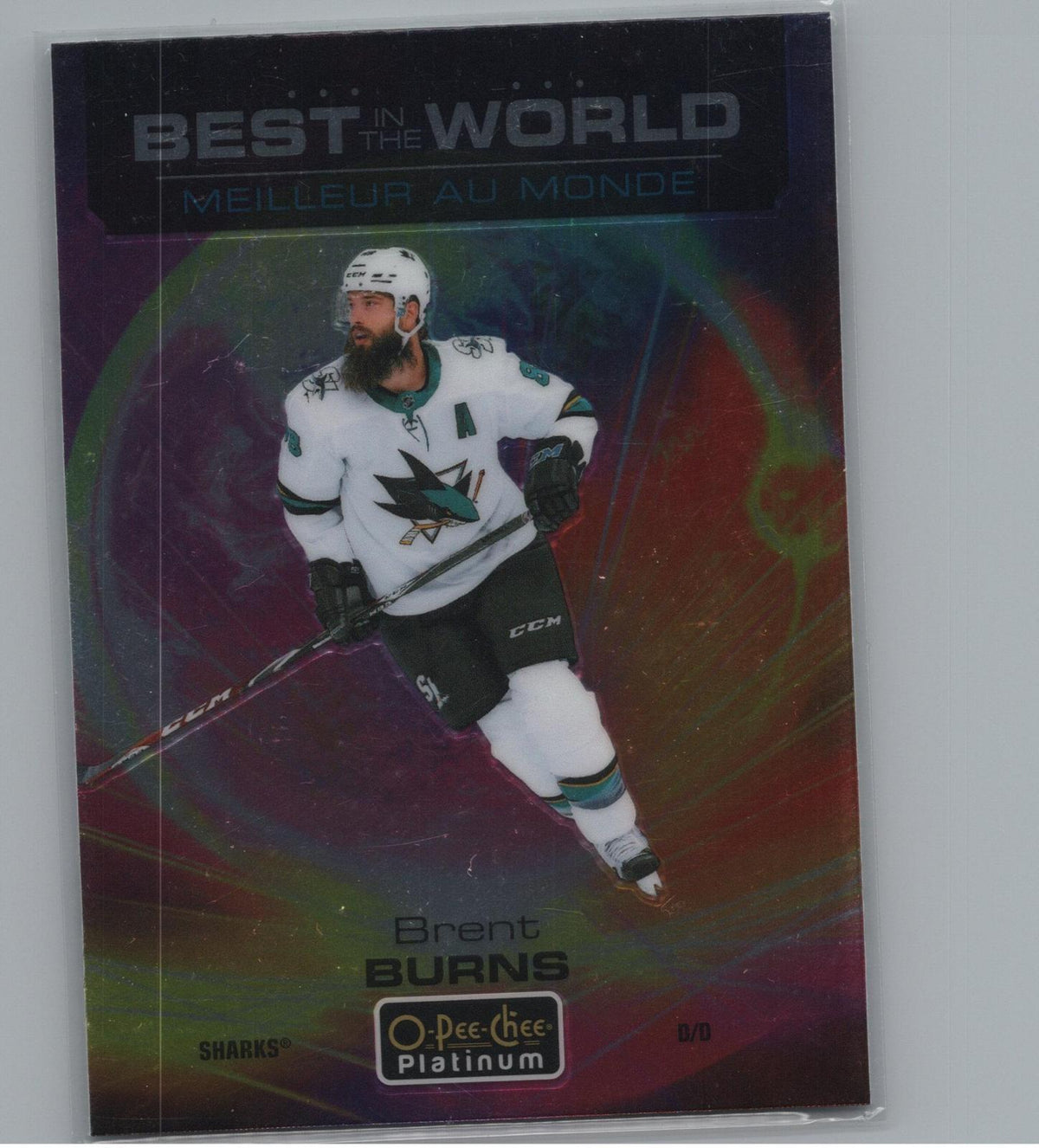 2020-21 O-Pee-Chee Platinum #BW-8 Brent Burns Best in the World