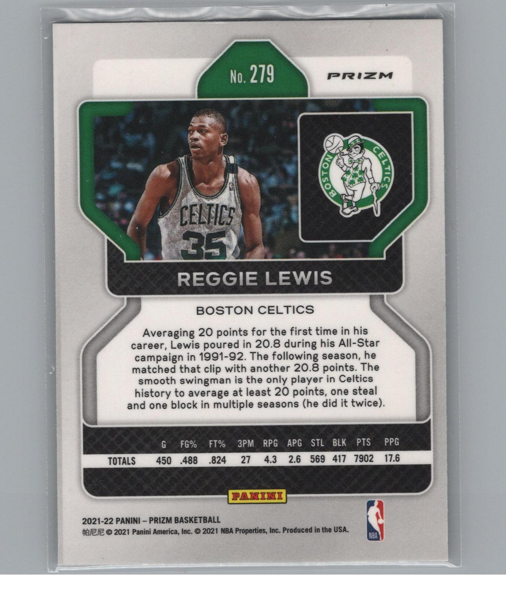 2021-22 Panini Prizm #279 Reggie Lewis Ice