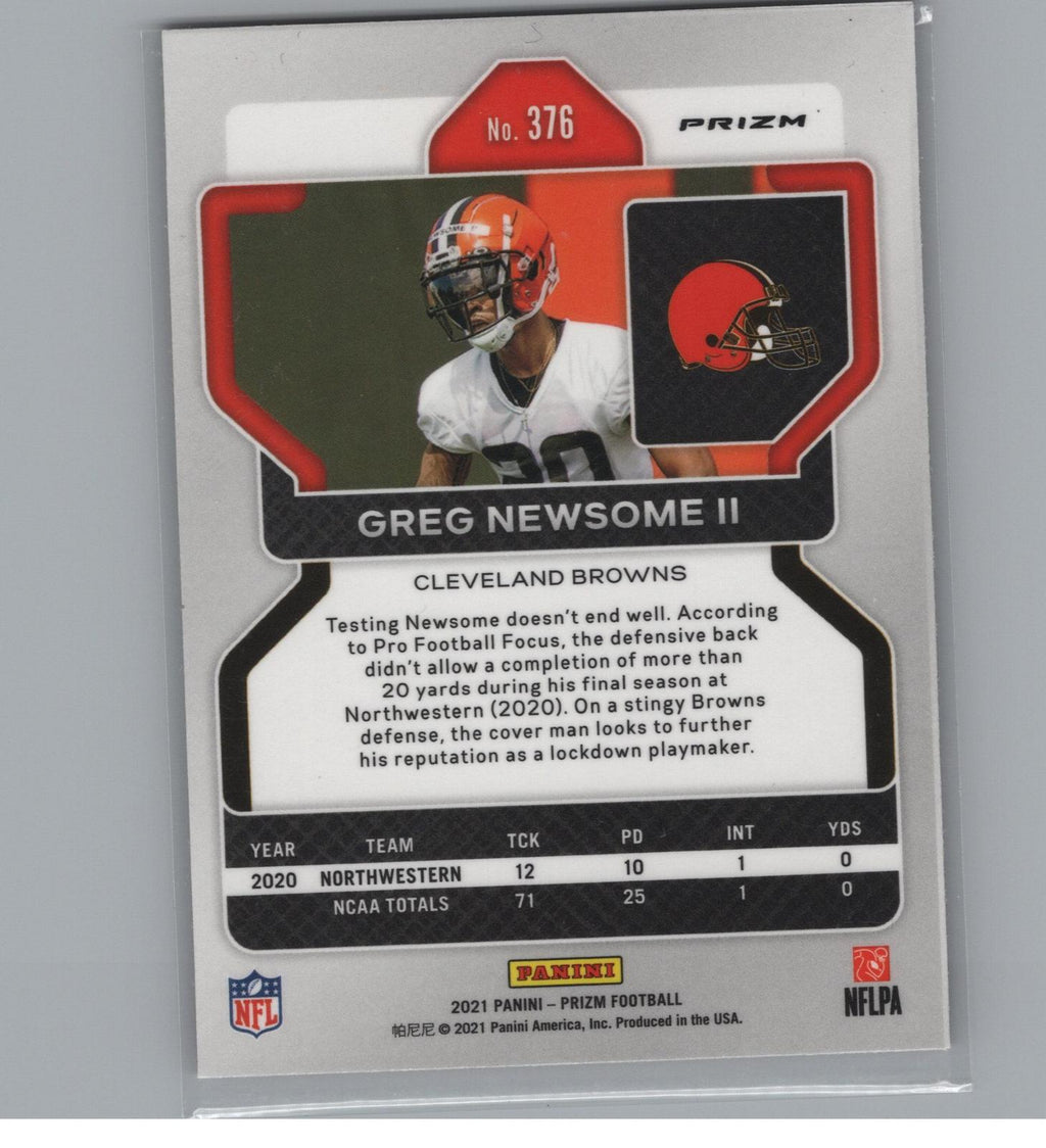 2021 Panini Prizm #376 Greg Newsome II Red Ice