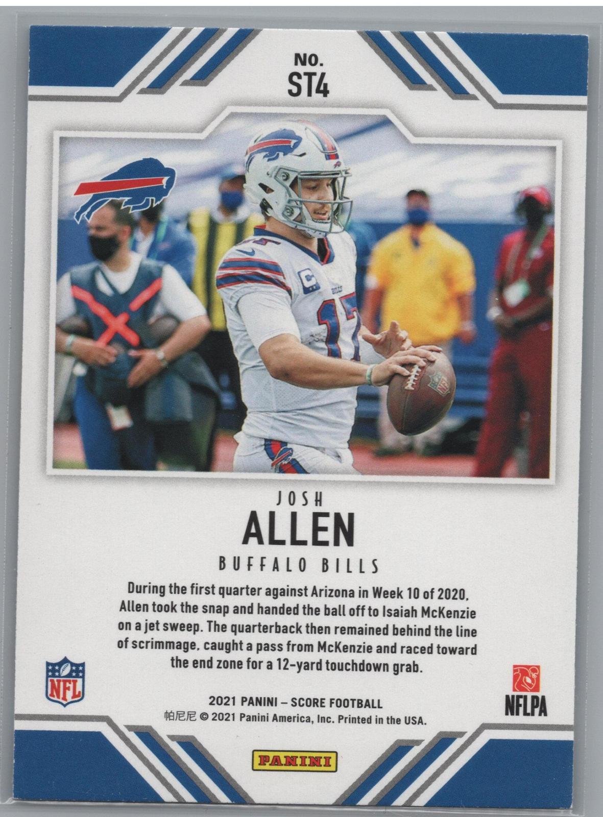 2021 Score #ST4 Josh Allen Score Team Red