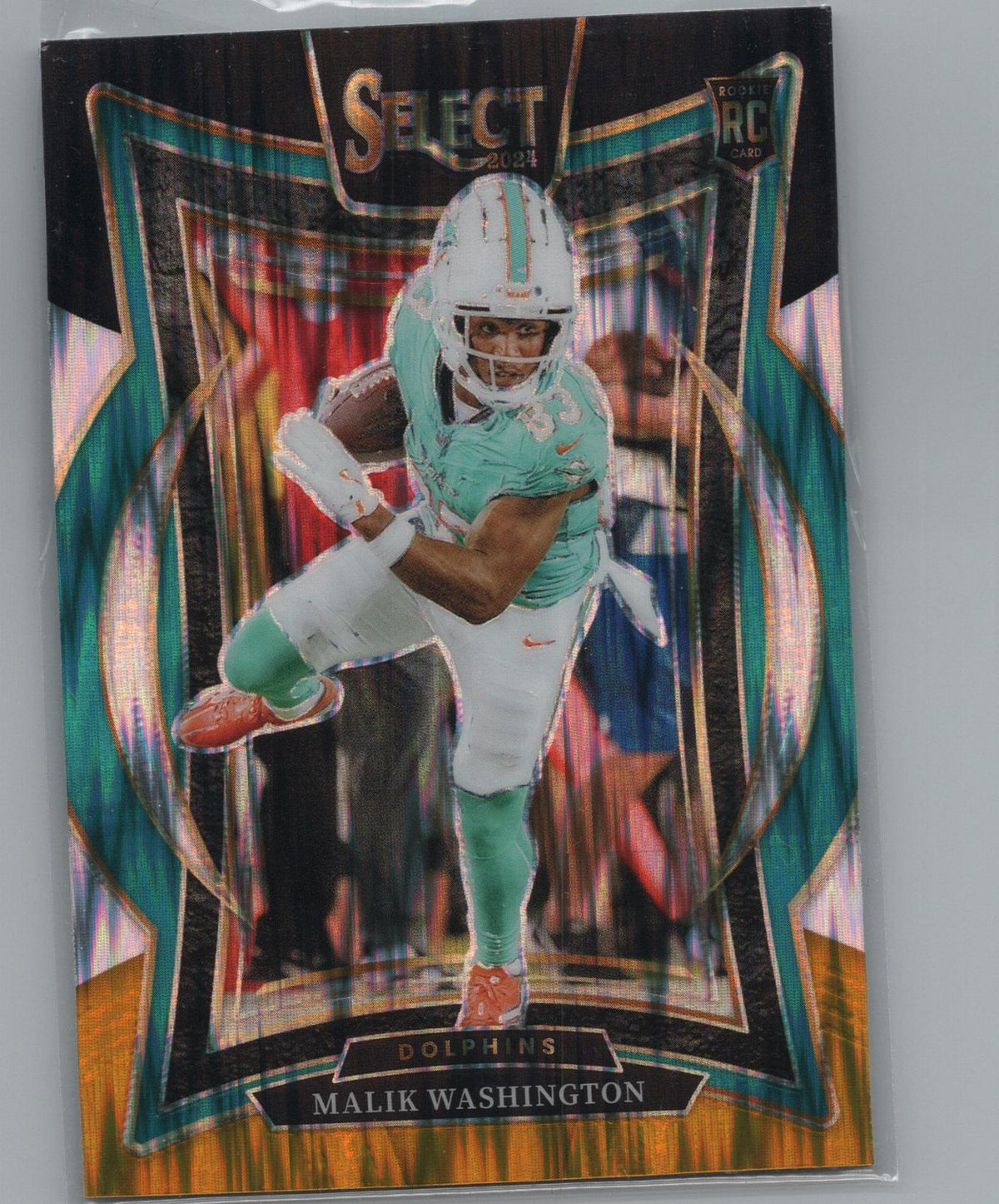 2024 Panini Select #71 Malik Washington Green & Yellow Prizm Shock