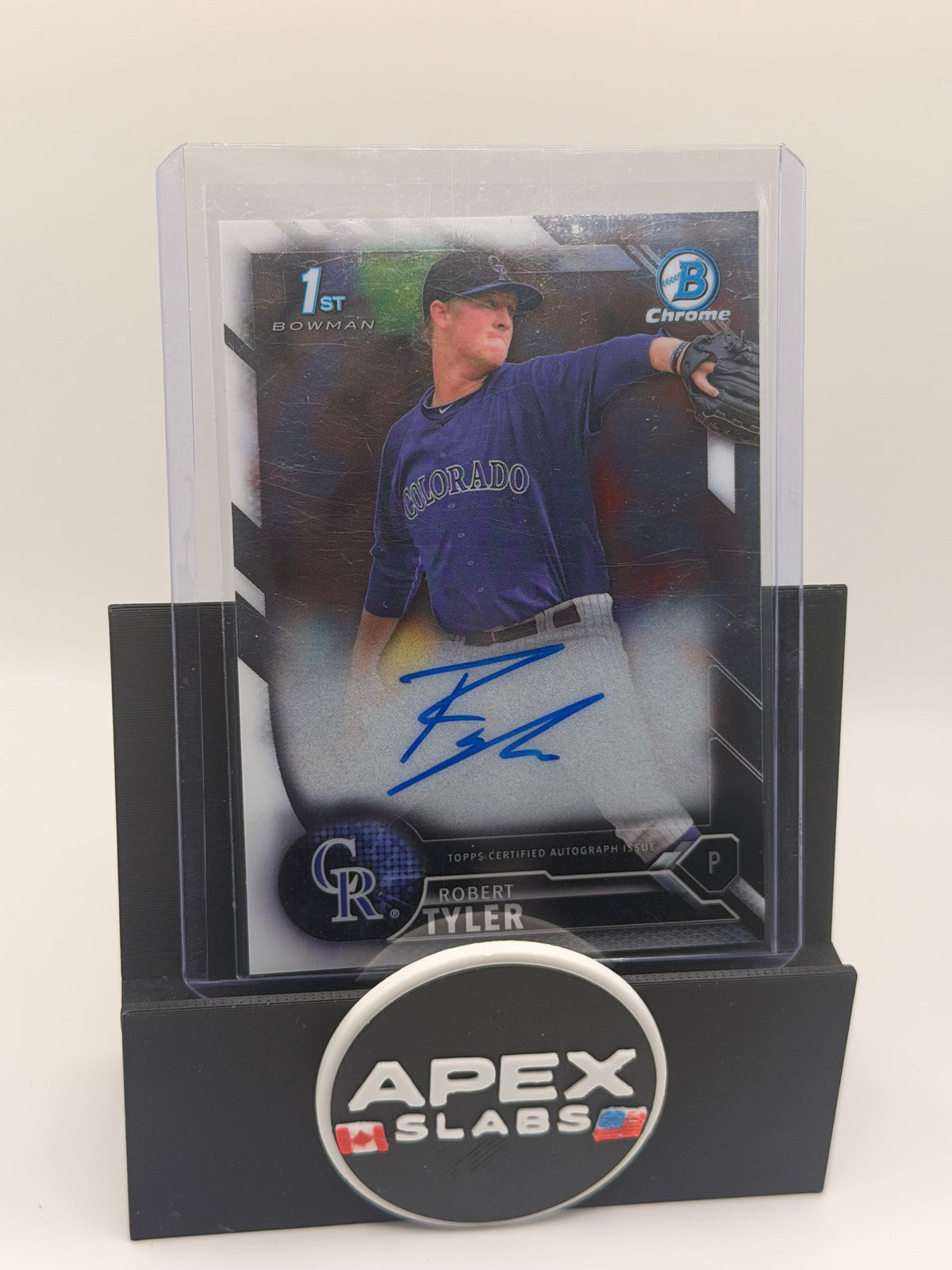 2016 Bowman Draft Robert Tyler 1st Chrome Draft Pick Autograph ROCKIES