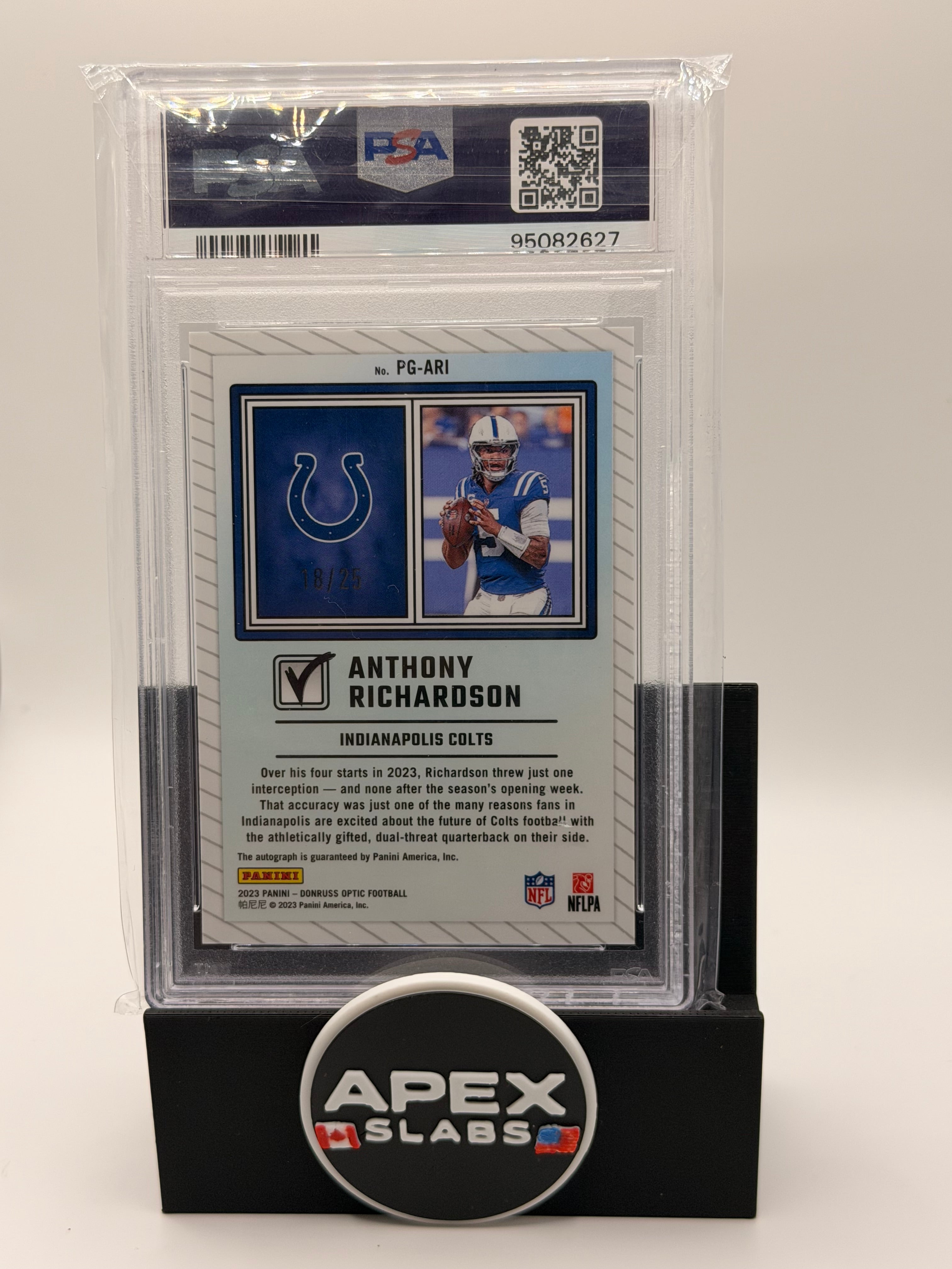 2023 Panini Donruss Optic Passing Grade Anthony Richardson /25