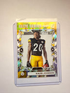 2025 Donruss Elite « Elite Series Rookies » Kaleb Johnson – insert rookie des Pittsburgh Steelers.