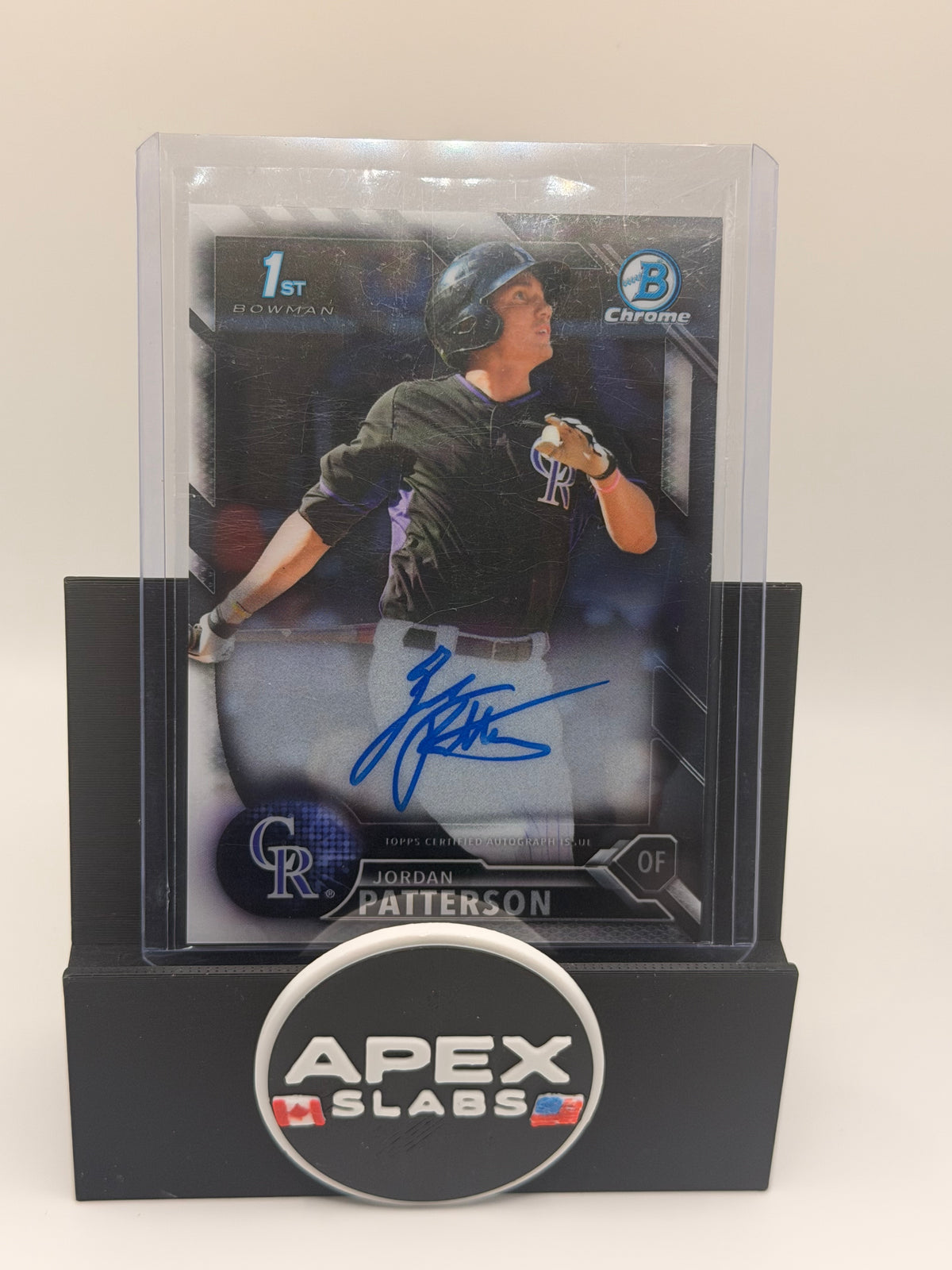 2016 Bowman Chrome Jordan Patterson 1st Prospect Auto