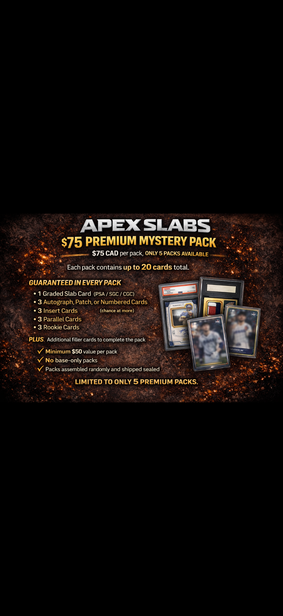 Apex Slabs $75 Premium mystery pack guaranteed slab | limited inventory |