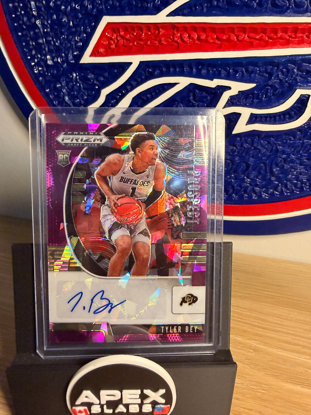 2020-21 Prizm Draft Picks Tyler Bey Red Ice Cracked Prizm Auto # PA-TB 16/99