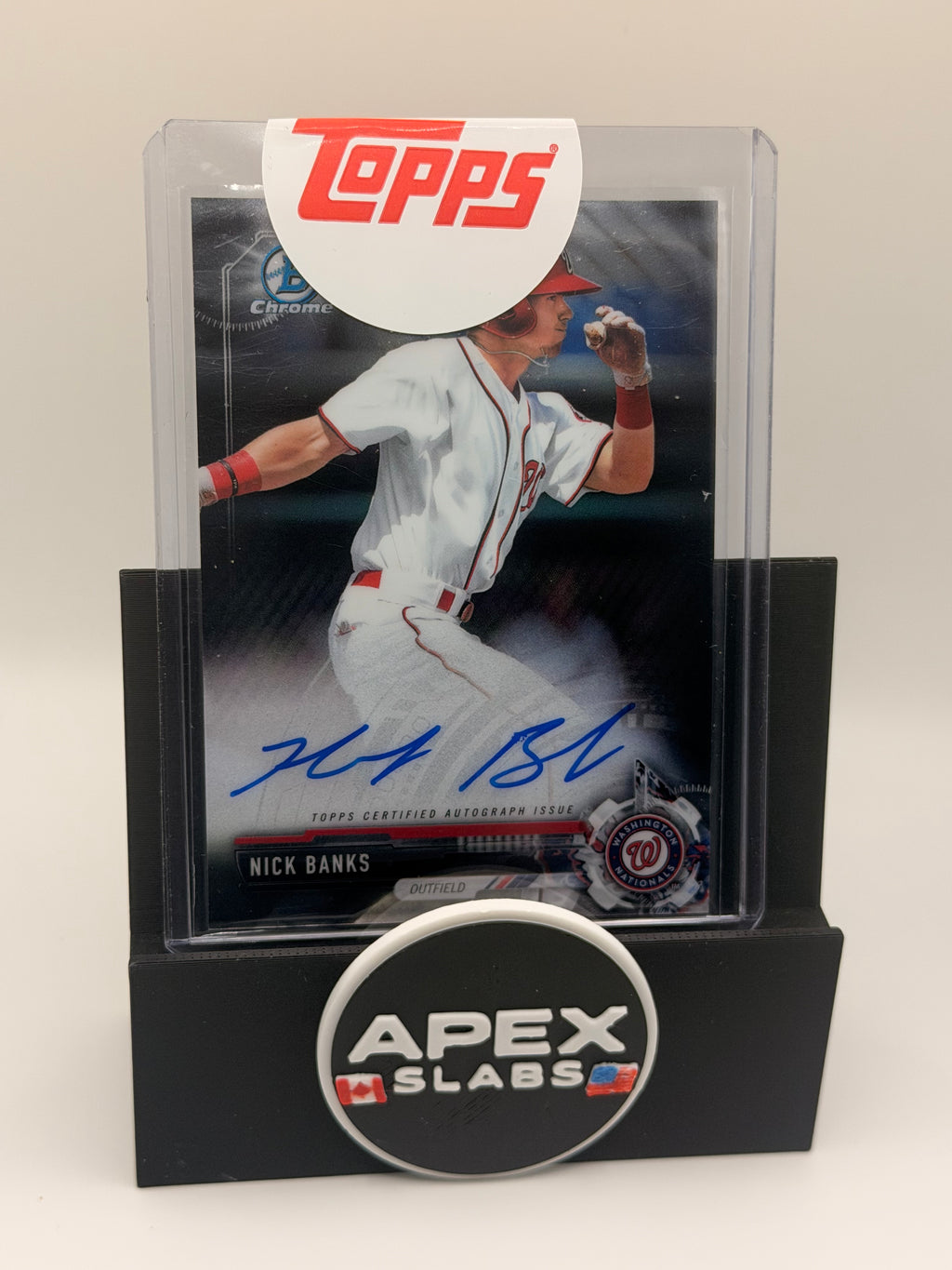 2017 Bowman Chrome #CPA-NB Nick Banks Prospect Autographs