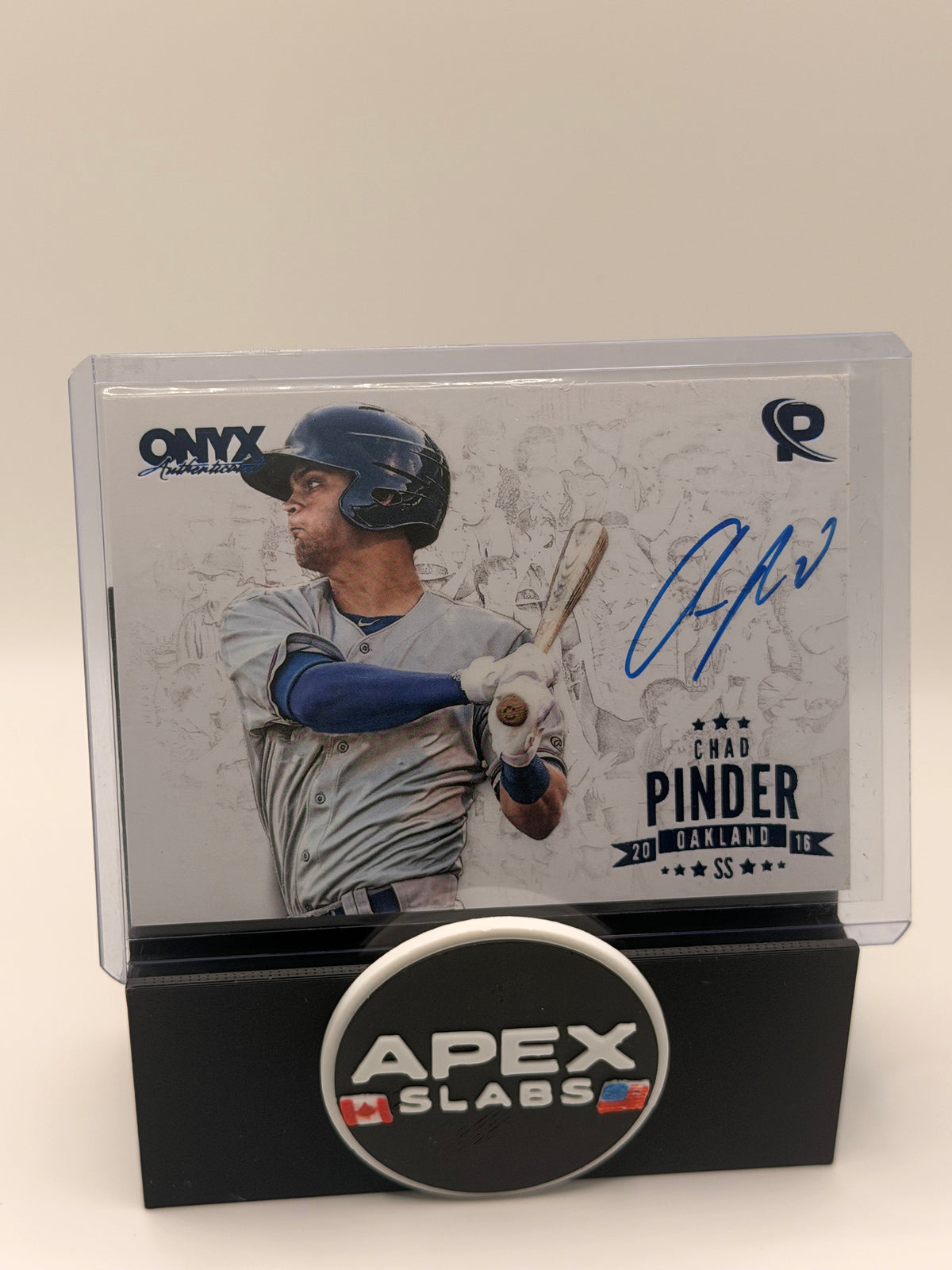 Chad Pinder A's Athletics Signed 2016 Onyx