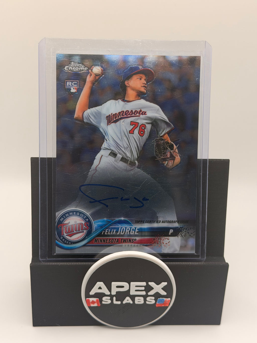 Lewis Brinson 2017 Topps Chrome Rookie Autographs RA-LB Milwaukee Brewers