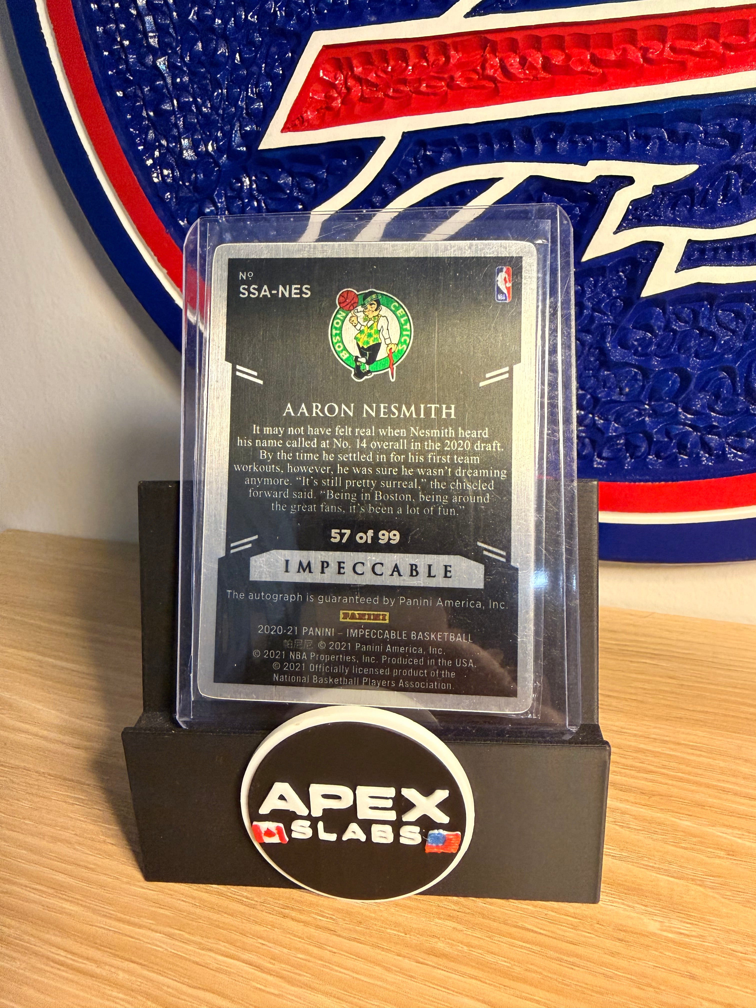 2020-21 Panini Impeccable Stainless Stars Aaron Nesmith SSA-NES RC Sig 43/99