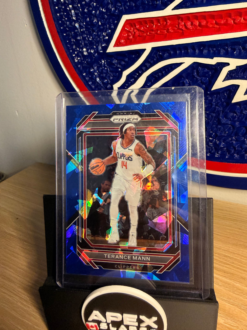 2022 Panini Prizm #137 Terance Mann Blue Ice /125  Los Angeles Clippers