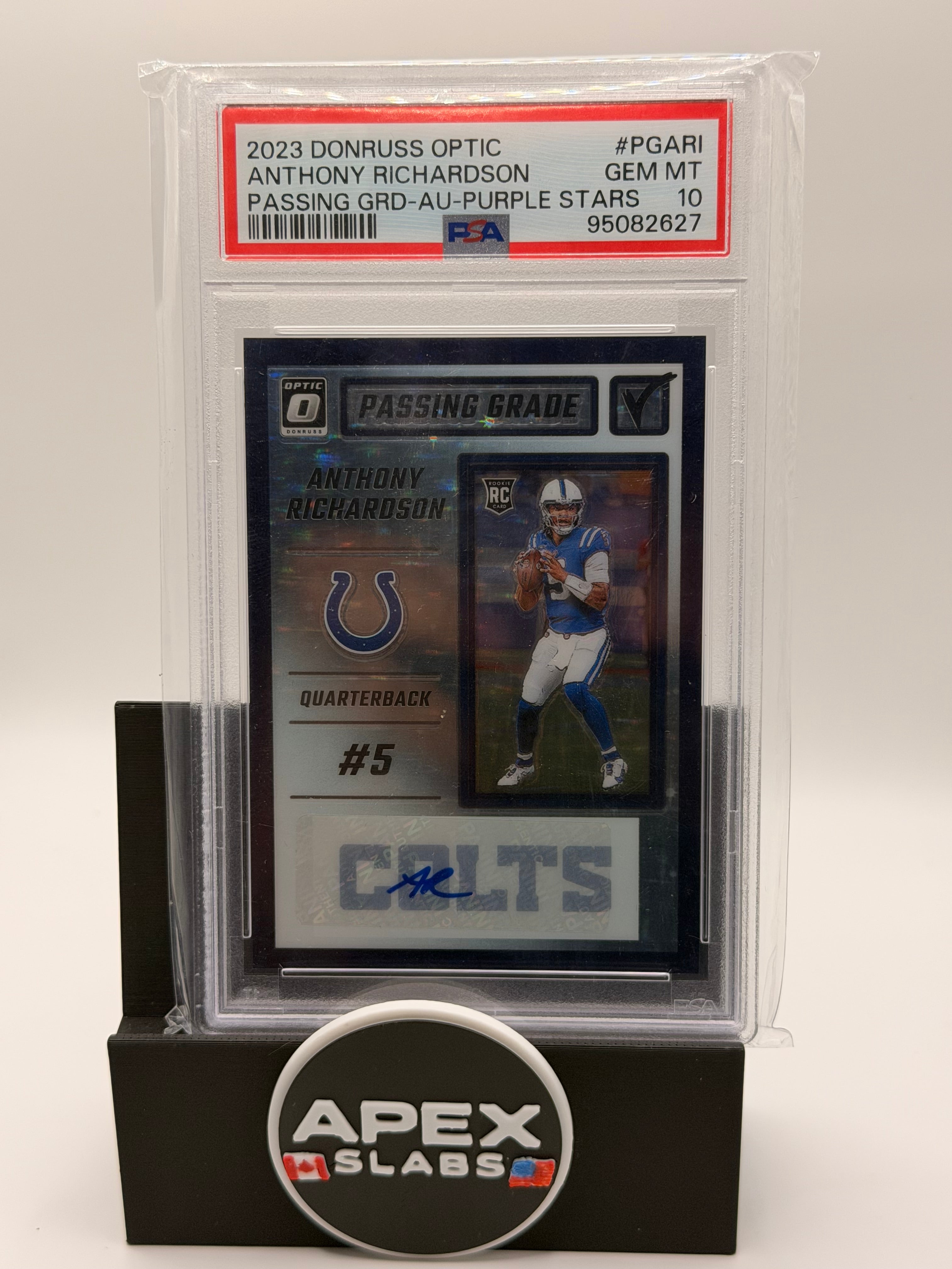 2023 Panini Donruss Optic Passing Grade Anthony Richardson /25