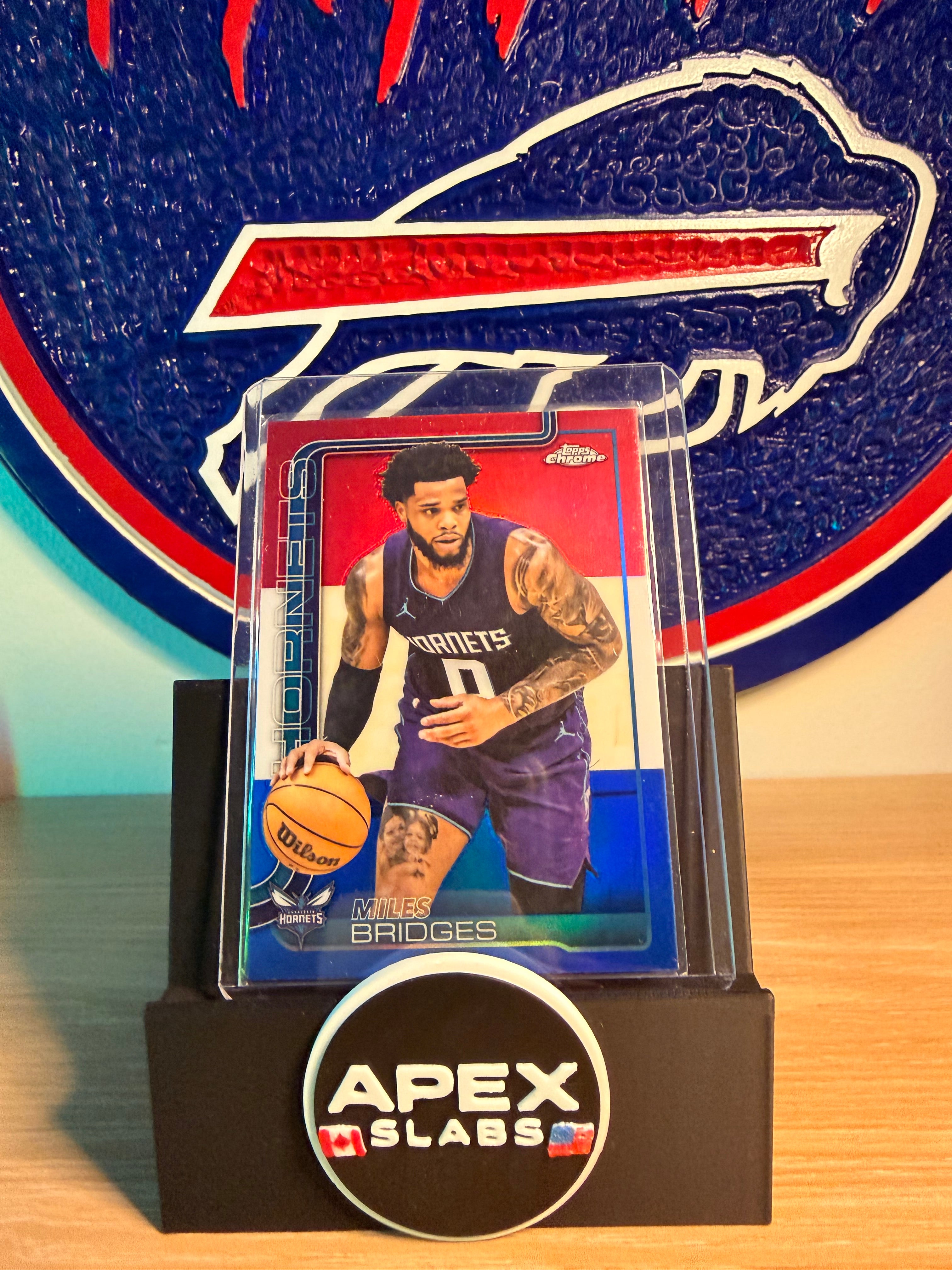 2025-26 Topps Chrome #30 Miles Bridges Red White and Blue Refractor