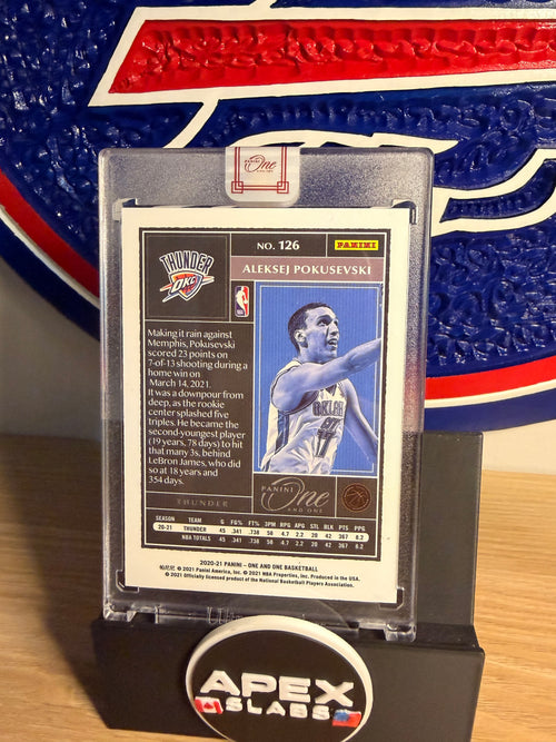 2020-21 Panini One And One #126 Aleksej Pokusevski OKC Thunder RC Rookie /99