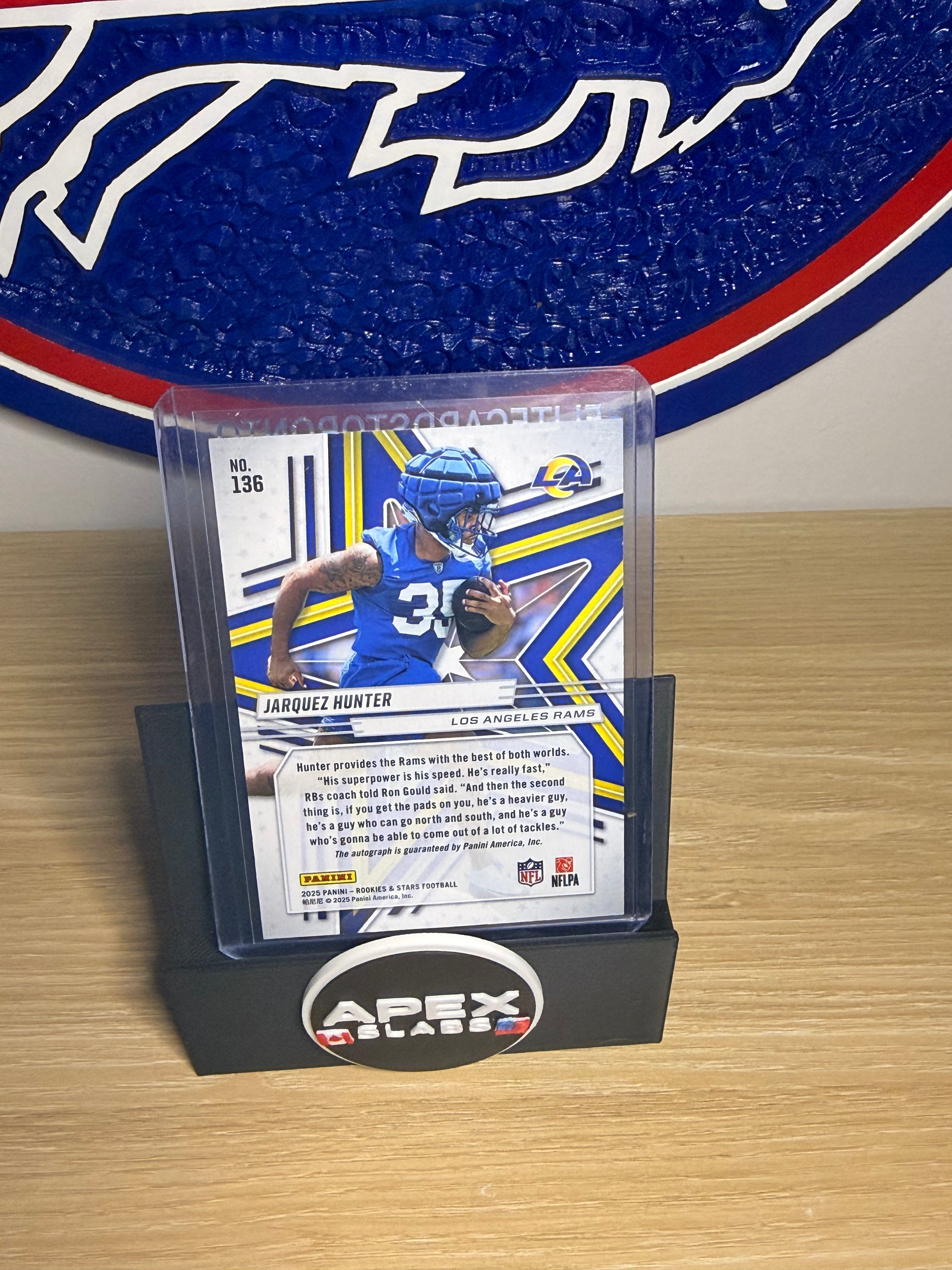 Jarquez Hunter 2025 Panini Rookies & Stars RC Auto /299