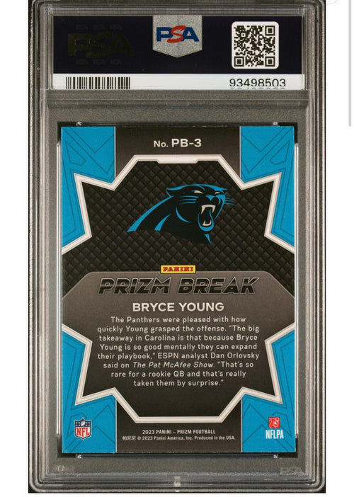 2023 Panini Prizm Bryce Young Prizm Break #PB-3 Carolina Panthers
