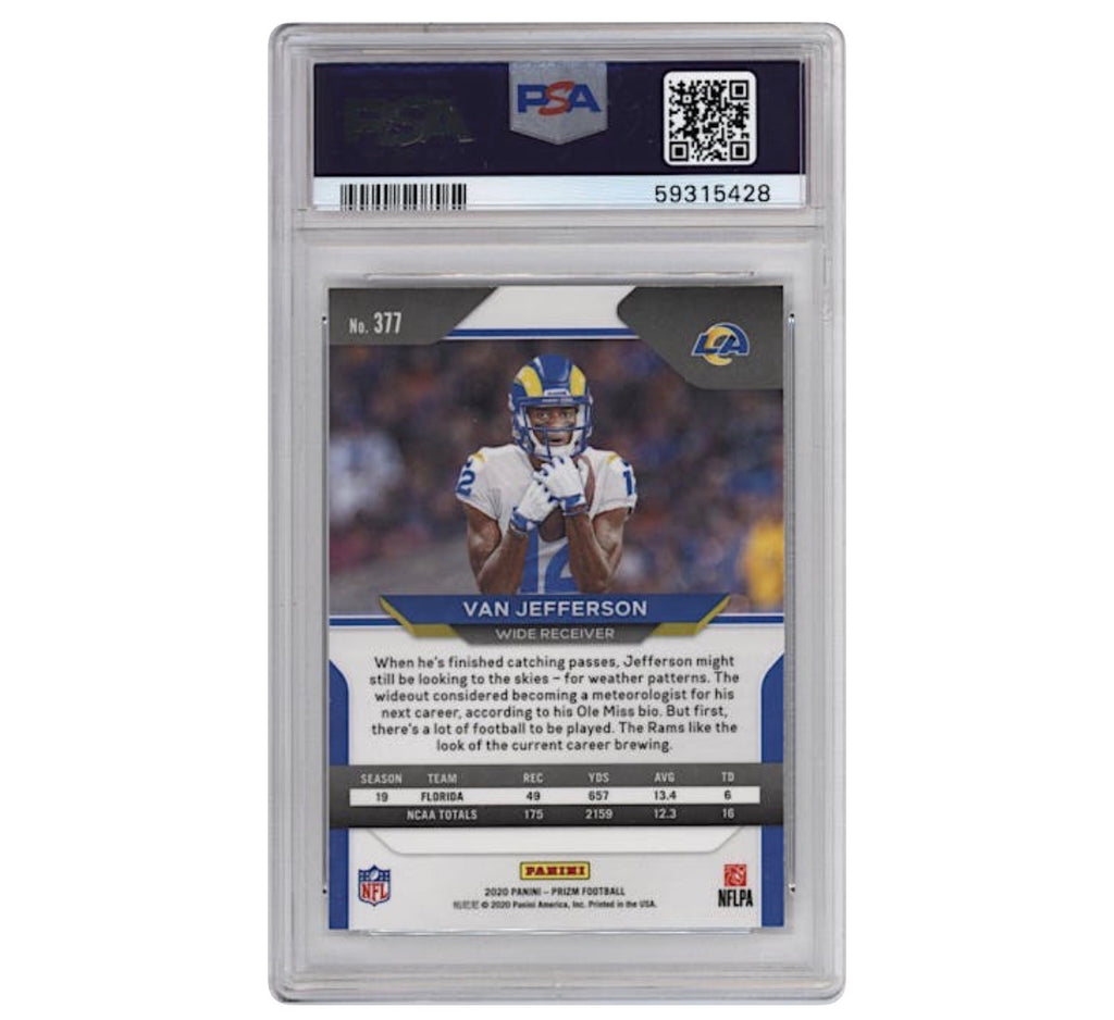 Van Jefferson – 2020 Panini Prizm Rookie – #377 – PSA 10 GEM MINT
