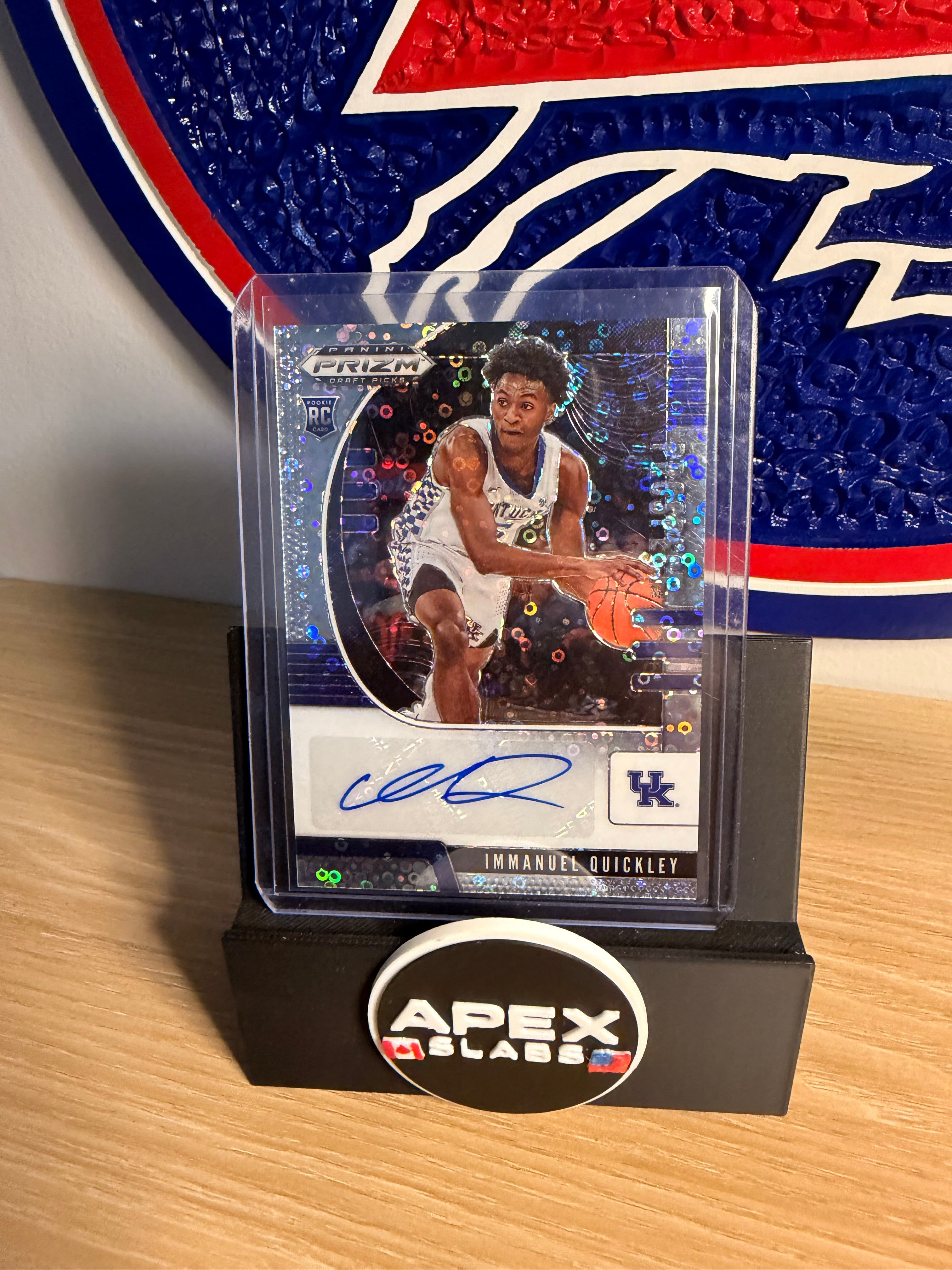 2020 Panini Prizm Draft Picks #PA-IQ Immanuel Quickley Rookie Auto Silver Prizm