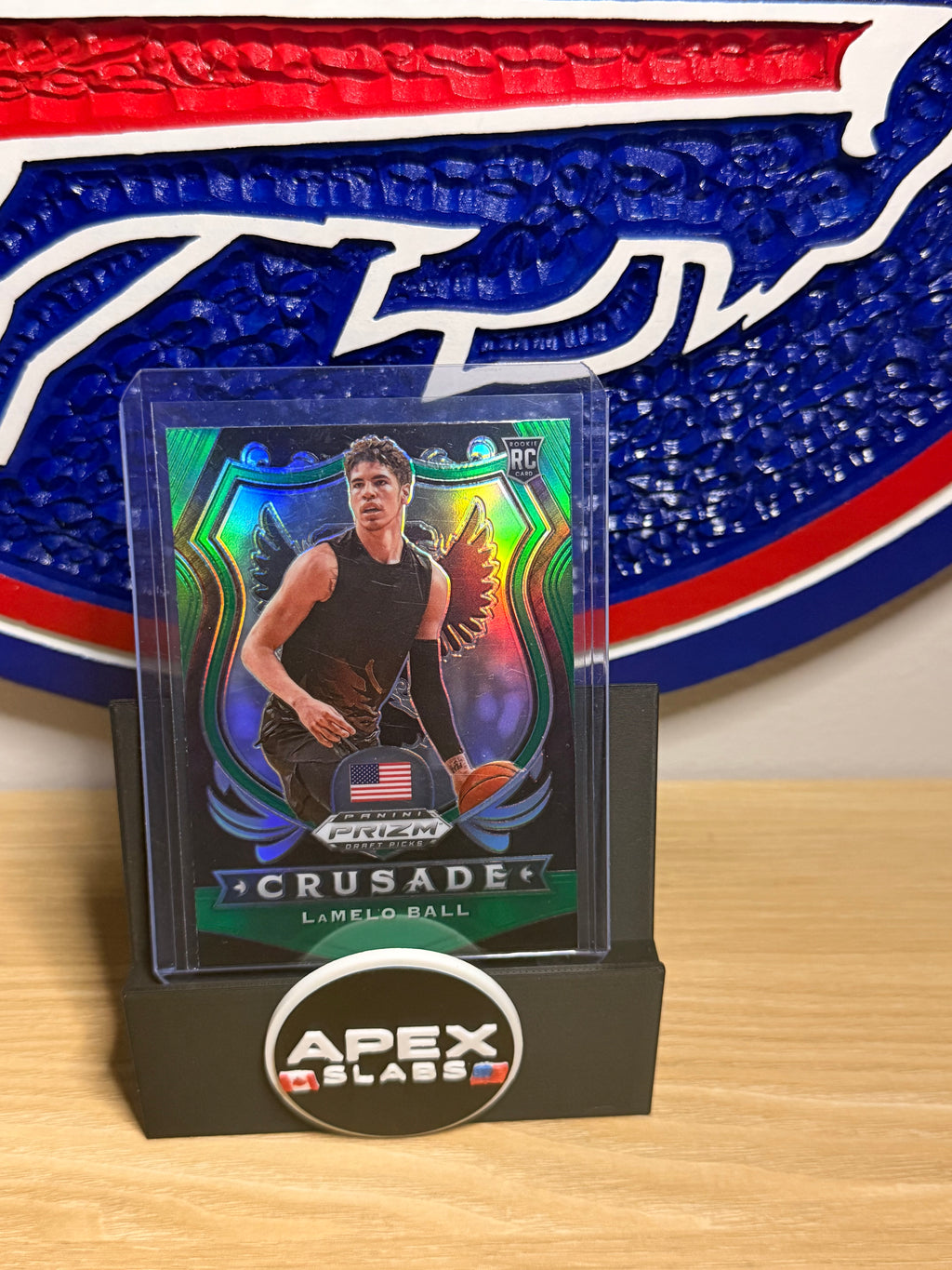 LaMelo Ball 2020 Panini Prizm Draft Picks Crusade Green RC #83