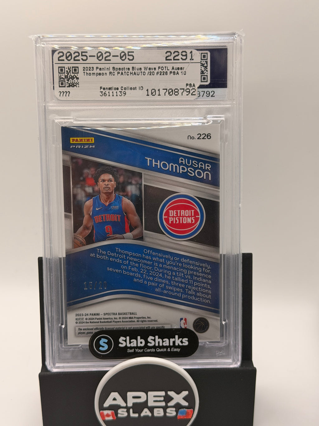2023 Panini Spectra Ausar Thompson patch auto /20
