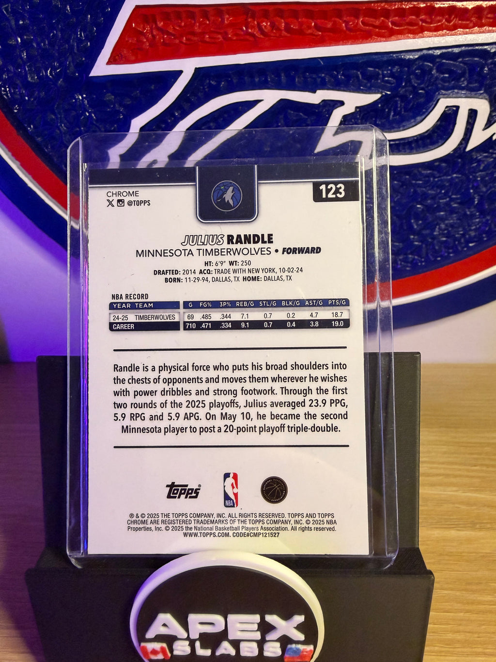 JULIUS RANDLE #123 2025-26 Topps Chrome Julius Randle #123 Refractor -