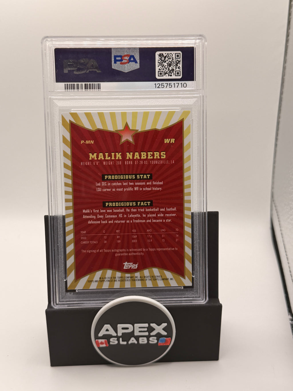 2024 Topps Finest Prodigies Autographs Malik Nabers