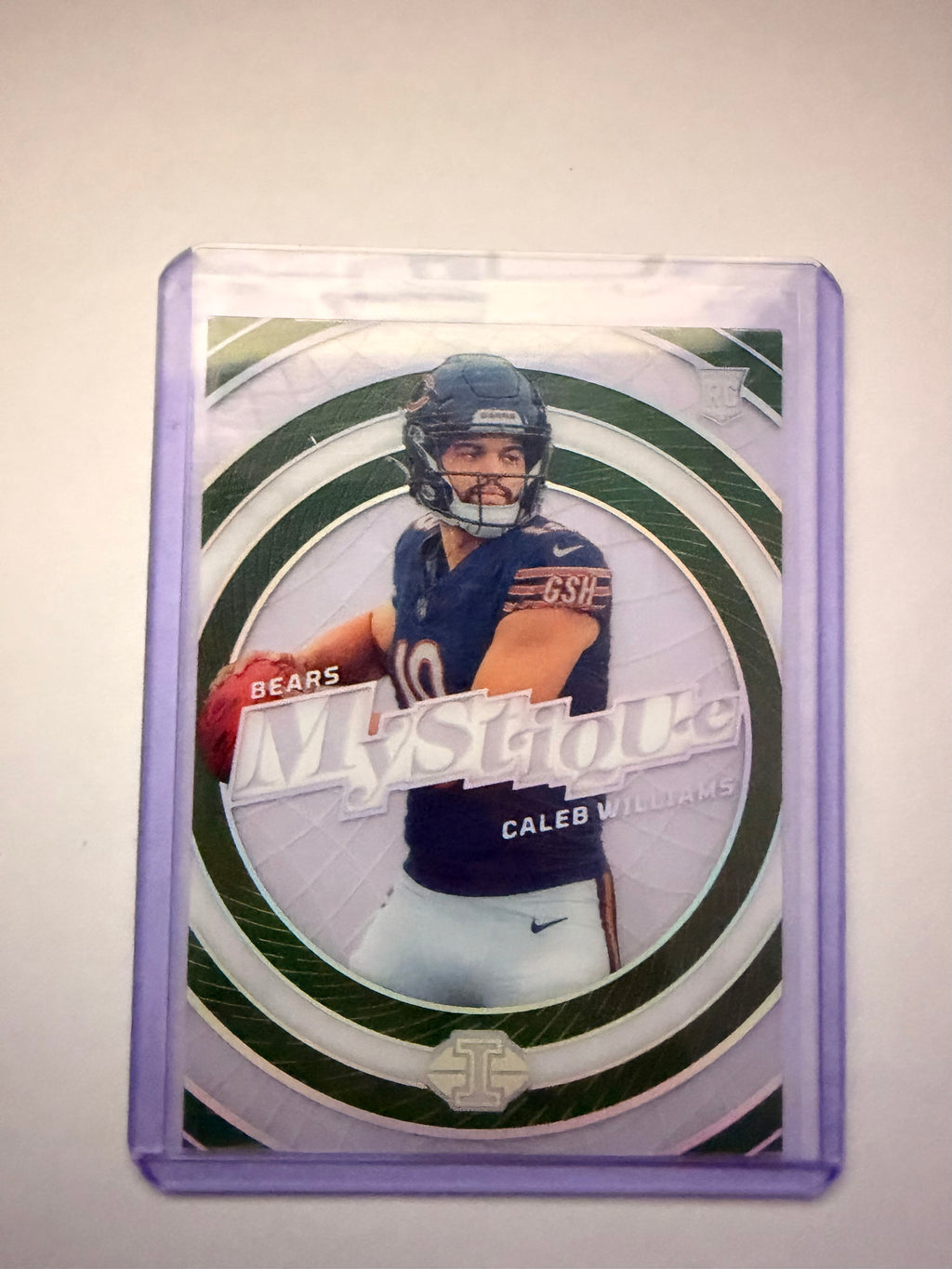 2024 Panini Prizm Draft Picks Caleb Williams “Mystic” Green – Chicago QB rookie insert parallel.