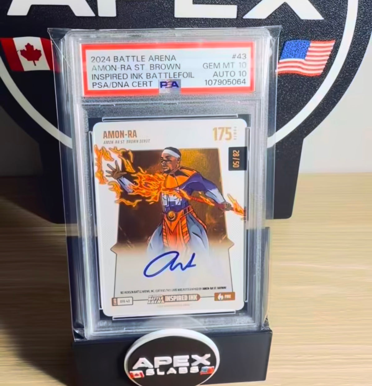 Amon ra battle foil PSA 10 auto 10 /50