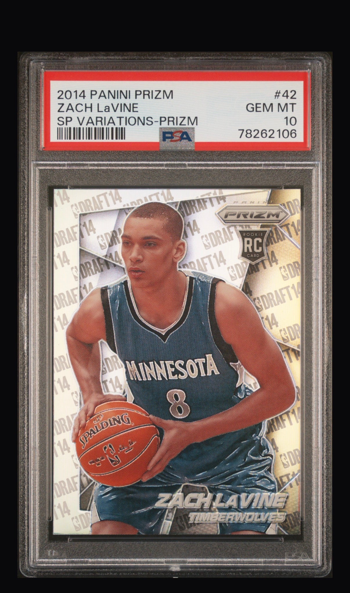2014 Panini Prizm Sp Variations Zach Lavine #42 PSA 10