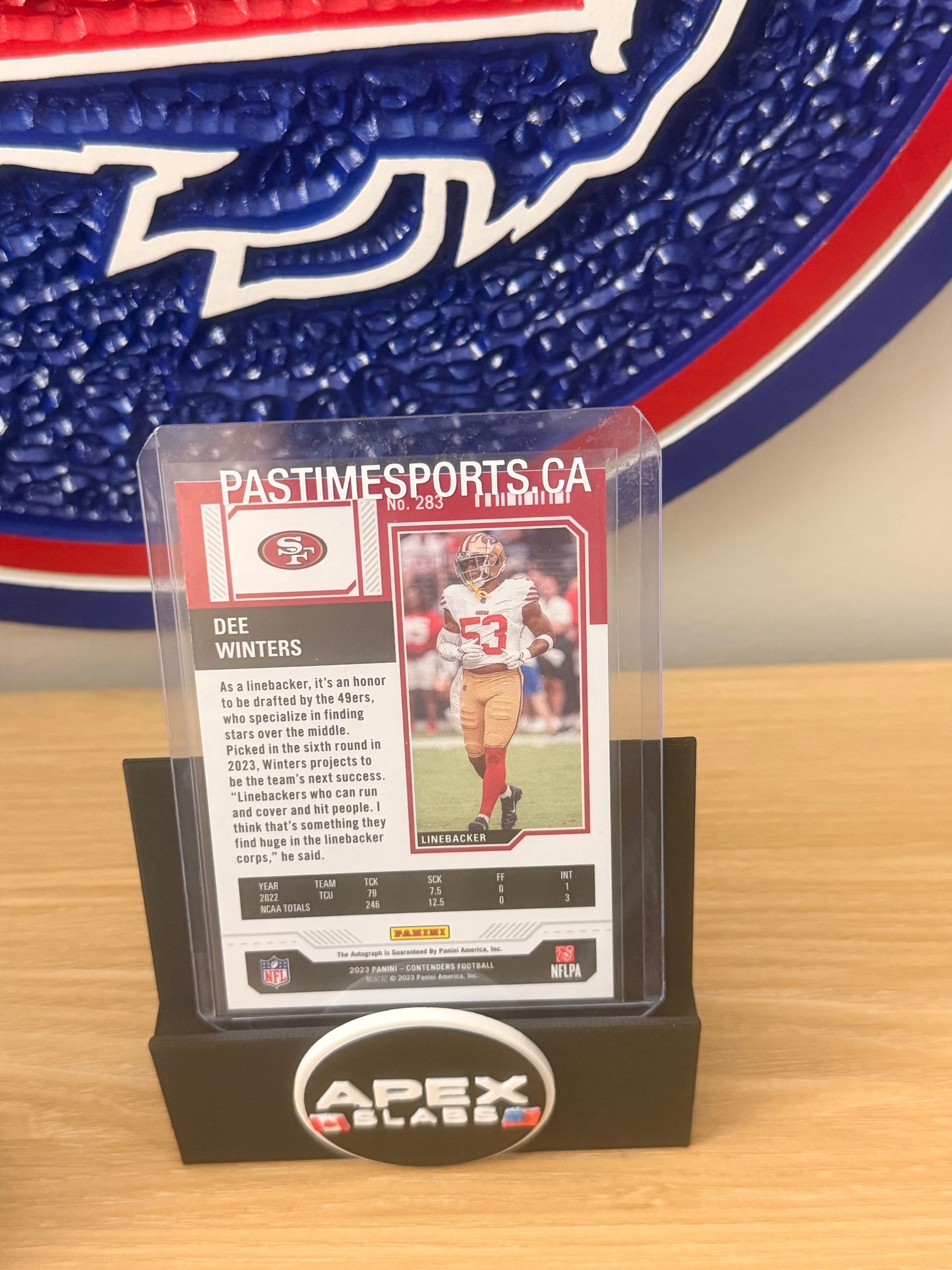 Carte autographe Rookie Ticket de Dee Winters (49ers) #283