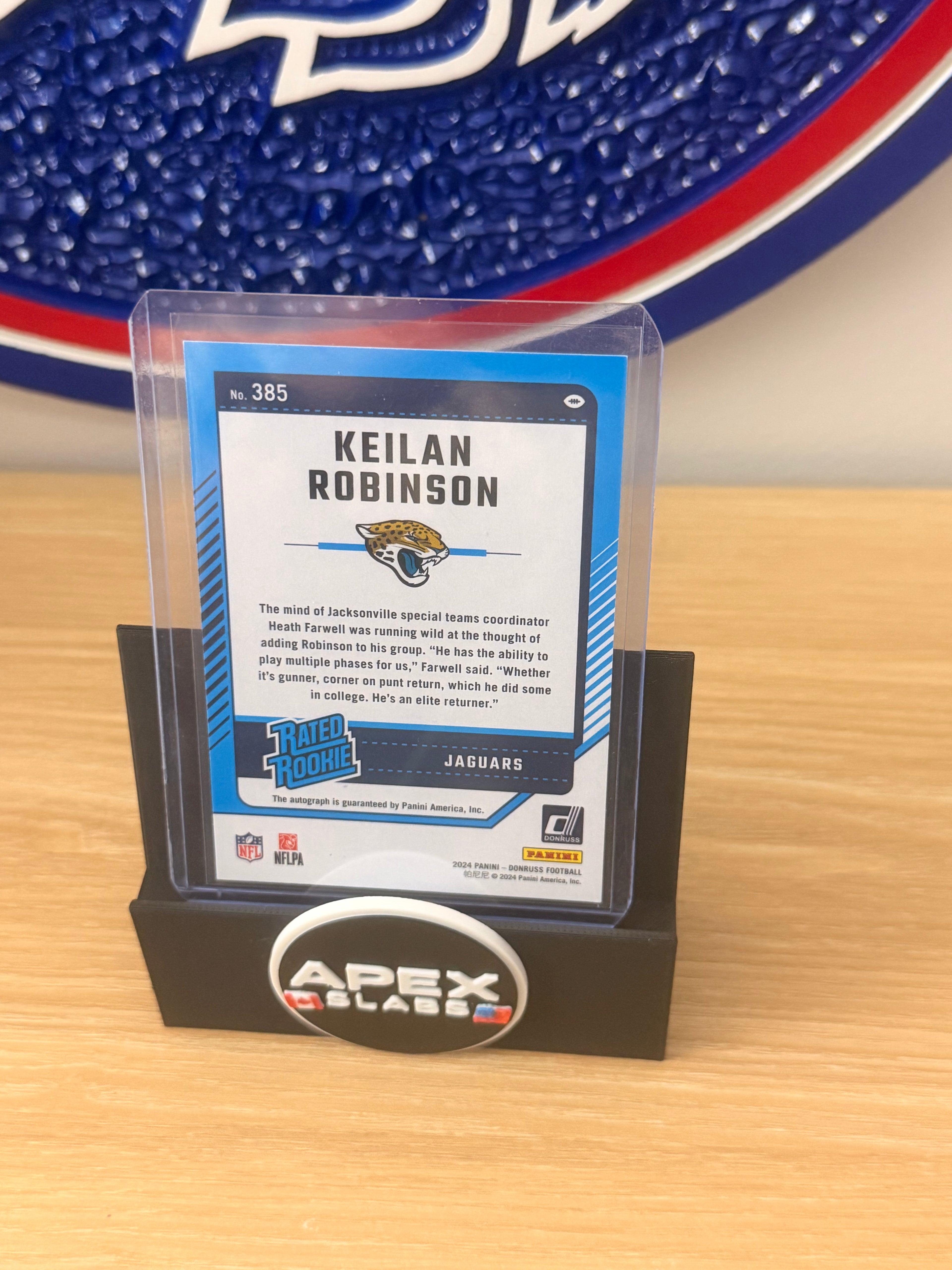 Keilan Robinson Rated Rookie Auto (Jaguars) #385